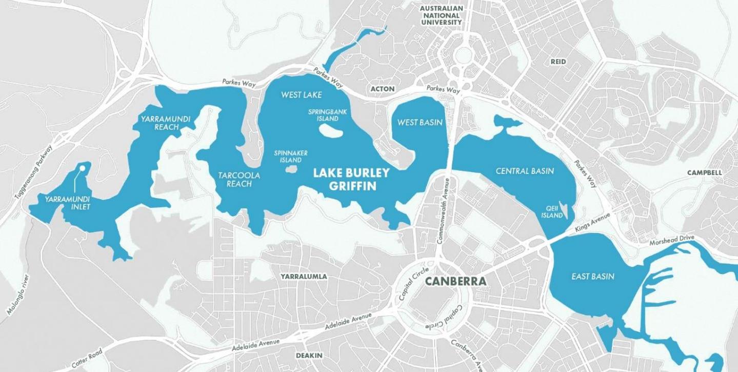 Lake Burley Griffin Map